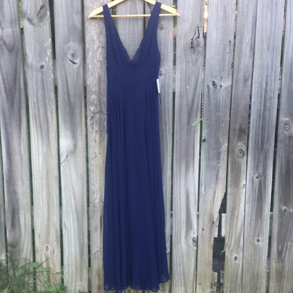 Lulu’s True Bliss navy maxi tank dress Sz XS New